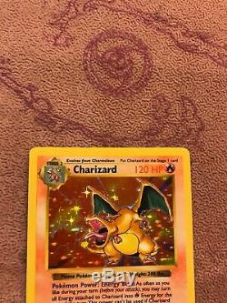 Shadowless CHARIZARD Pokemon Card Base Set #4/102 HOLO FOIL RARE LP