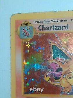 Shadowless Charizard 4/102 Base Set Holo Rare Pokemon Card MP