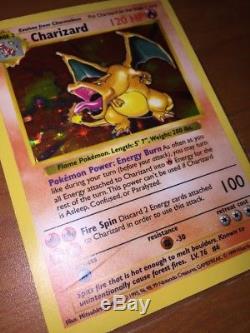 Shadowless Charizard 4/102 Holo Rare Base Set Pokemon Trading Card EX