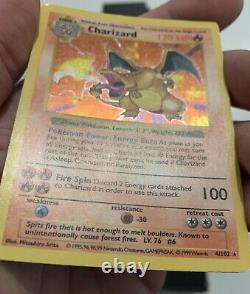 Shadowless Charizard WOTC 4/102 LP Holo Rare Pokemon Card