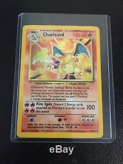 Shadowless, Holographic Base Set Charizard Pokemon Card (4/102) Holo Rare