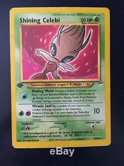 Shining Celebi 1st Edition Neo Destiny Pokemon Card 106/105 Secret Rare EX