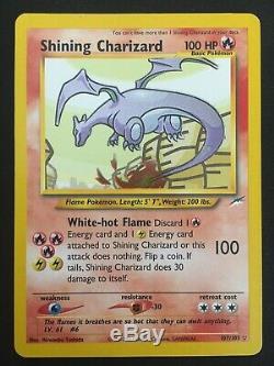 Shining Charizard 107/105 Neo Destiny Secret Rare Pokemon Great Binder Card