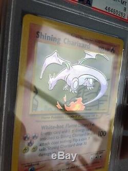 Shining Charizard Pokemon Card Neo Destiny 107/105 Secret Rare PSA Graded 8 NM-M