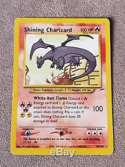 Shining Charizard (Triple Star) #107/105. Holo Rare. Neo Destiny. Pokemon Card