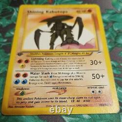 Shining Kabutops 108/105 1st Edition Holo Rare Neo Destiny Pokemon Card 2000