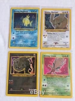 Shining Pokémon 4 Card Lot Steelix Celebi Magikarp Noctowl Secret rare unplayed