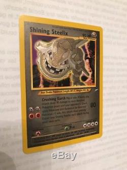 Shining Steelix Secret Rare 3 Star Holo Pokemon Card 112/105