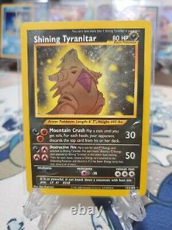 Shining Tyranitar Holo Neo Destiny Pokemon Card Secret Rare 113/105 WotC 2000