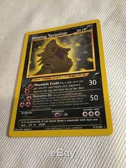 Shining Tyranitar Holo Secret Rare Pokemon Card Neo Destiny 113/105 NM+/MINT
