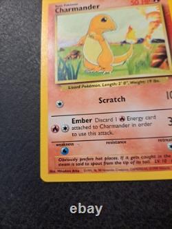 Super Rare Charmander Pokemon Card 1995 46/102 Scratch