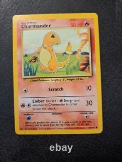 Super Rare Charmander Pokemon Card 1995 46/102 Scratch