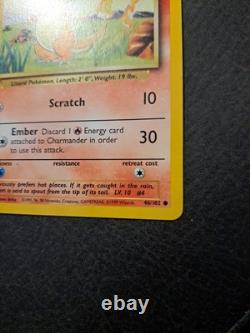 Super Rare Charmander Pokemon Card 1995 46/102 Scratch