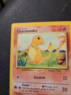 Super Rare Charmander Pokemon Card 1995 46/102 Scratch