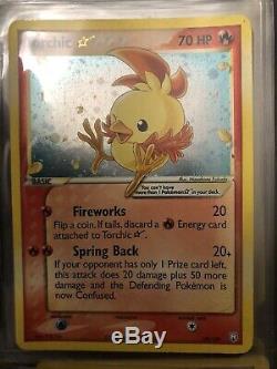 Super Rare Shiny Torchic Pokemon Card Great Condition