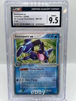 Swampert ex 98/100 Crystal Guardians Holo Ultra Rare Pokemon Card CGC 9.5 MINT+