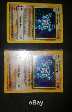 Two Machamp 8/102 Shadowless Base Set First Edition Rare Holo Card 1999 Pokemon