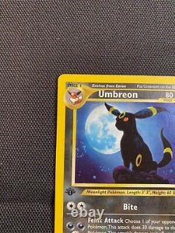 Umbreon 13/75 1st Edition Holo Rare Neo Discovery Pokemon Card 2001 NM-M Swirl