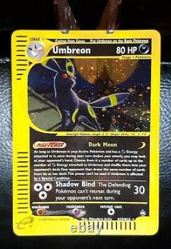 Umbreon H29/H32 WotC Pokémon Aquapolis Holo Ultra Rare Card NM PSA Ready SWIRL