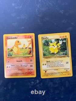 VERY RARE 1995 pokemon cards pikachu and charmander in great condition