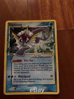 Vaporeon GOLD STAR HOLO RARE 102/108 (NM) EX Power Keepers Pokemon Cards