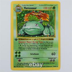 Venusaur 1st Edition Shadowless, Thick Stamp, 15/102 Base Set 1999 Pokemon Card