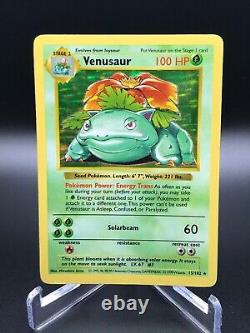 Venusaur Base Set Shadowless 15/102 Holo Rare Pokemon Card