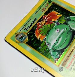 Venusaur Base Set Shadowless 1st EDITION Holo Rare Pokemon Card 15/102 English