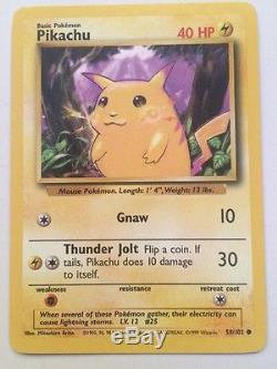 Very Rare Pikachu 58/102 Original Pokemon Card