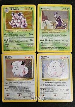 Vintage Card 12 Pokemon WOTC Holo Cards Played (MP-DMG)