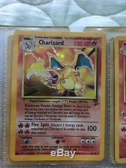 Vintage Pokemon Card Base Set Charizard Holo Rare 4/102 Original Genuine Wizards