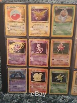 Vintage Pokémon Cards Collection Lots Of Rare + Holo, Folder Of 100+ Wotc Base