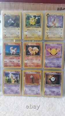 WOTC Pokemon Childhood Binder Vintage Lot 108 cards include 8 Holos, Rares, +PSA