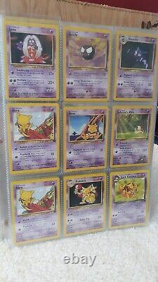 WOTC Pokemon Childhood Binder Vintage Lot 108 cards include 8 Holos, Rares, +PSA