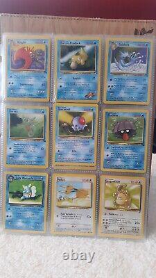 WOTC Pokemon Childhood Binder Vintage Lot 108 cards include 8 Holos, Rares, +PSA