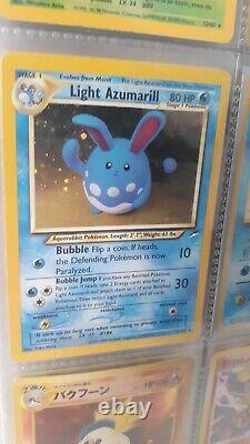 WOTC Pokemon Childhood Binder Vintage Lot 108 cards include 8 Holos, Rares, +PSA