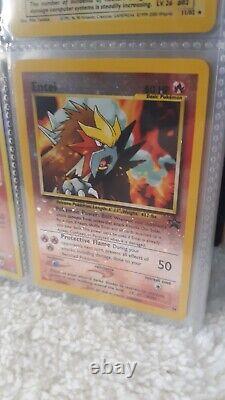 WOTC Pokemon Childhood Binder Vintage Lot 108 cards include 8 Holos, Rares, +PSA