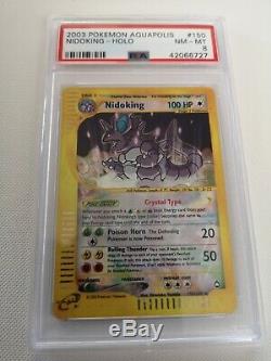 X1 Nidoking Crystal Aquapolis PSA 8 Secret Rare Holo Pokemon Card #150 NM