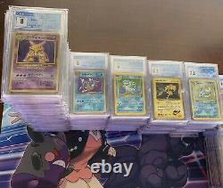 10 Wotc 1999+ Holo Rare Cgc Nuanced Vintage Pokemon Card Slab Lot! Psa Bgs