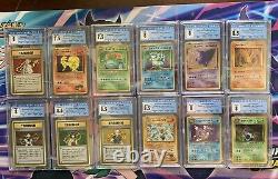 10 Wotc 1999+ Holo Rare Cgc Nuanced Vintage Pokemon Card Slab Lot! Psa Bgs