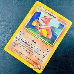 1995 Charmeleon de carte Pokémon Base Set 24/102 Rare Holo WoTC SLASH