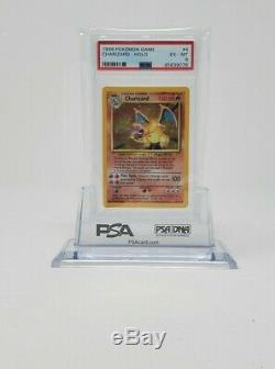 1999 Carte Pokemon Set Jeu De Base Charizard 4/102 Rare Holo Psa 6 Ex-mt