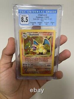 1999 Charizard 4/102 Ensemble De Base Illimité Holo Rare Pokemon Card Cgc 8,5 Psa 9
