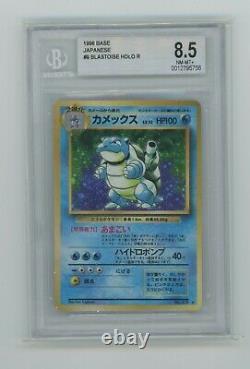 1999 Ensemble De Bases De Cartes Pokemon Holo Blastoise Nuanced Bgs 8,5 Nm-mint+ 009 Vintage