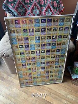 1999 Framed Pokemon Fossil 110-card Uncut Holo Rare Sheet. État Parfait