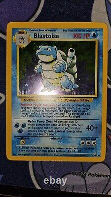 1999 Jeu de Base Pokemon Ensemble Illimité 2/102 Carte Holo Blastoise NM