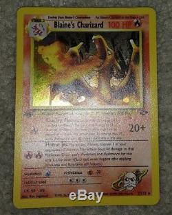 1ère Édition Blaine's Charizard 2/132 Ultra Rare Holo Gym Carte Pokemon