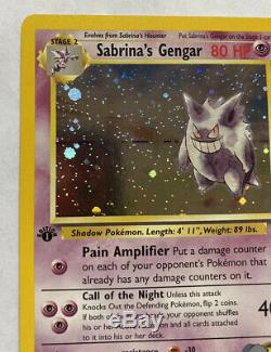 1ère Édition Gengar Sabrina Holo Rare Carte Pokemon Mint Gym Heroes 14/132 Wotc