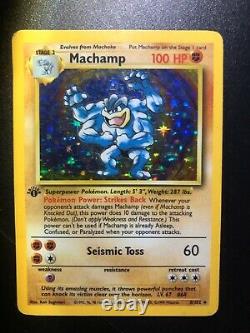 1ère Édition Machamp 8/102 Holographic Base Set Pokemon Card Ultra Rare