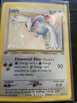 1ère Édition Neo Genesis Lugia 9/111 Holo Pokemon Card Rare En Bon État
